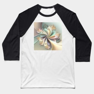 A Fractal Design in Subtle Pastel Colors Baseball T-Shirt